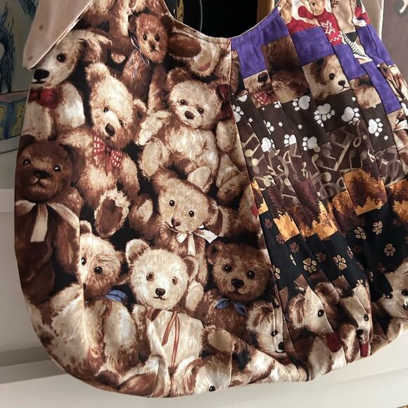 Patchwork Teddy Bear Tote Bag - Picture 5 of 16